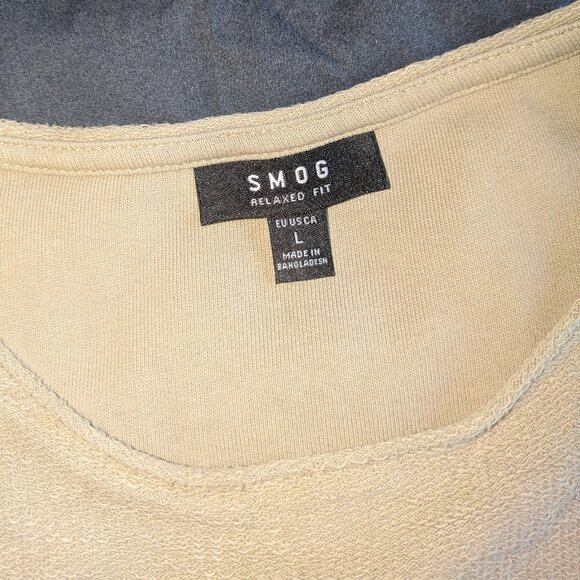 SMOG by New Yorker Men's Cream Light Large Sweater - Picture 4 of 8